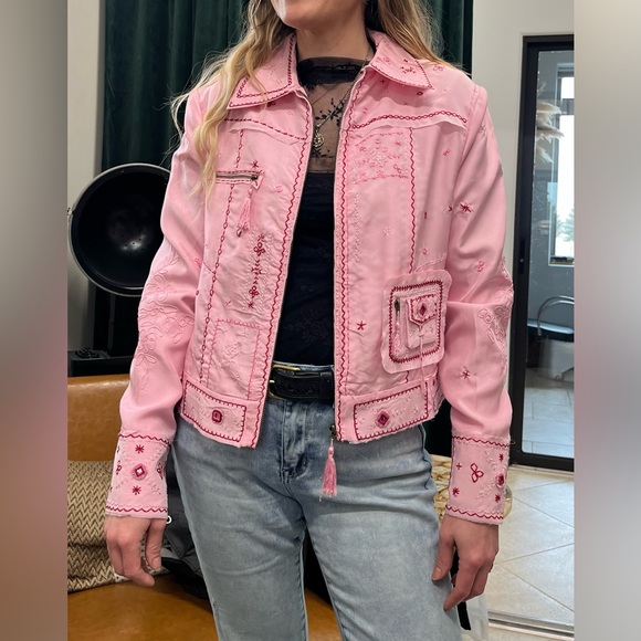 EBENE Jackets & Blazers - Vintage Silk Jacket Pink, Ebene by Patrick Assuline, Womens Size M, NWT